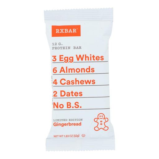 Rxbar - Protein Bar - Gingerbread - Case Of 12 - 1.83 Oz. - Cozy Farm 