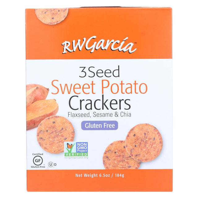 R. W. Garcia 3 Seed Sweet Potato Crackers, 6.5 Oz. - Pack of 6 - Cozy Farm 