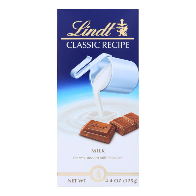 Lindt Chocolate Bar - Milk Chocolate - 31 Percent Cocoa - Classic Recipe - 4.4 Oz Bars - Case Of 12 - Cozy Farm 