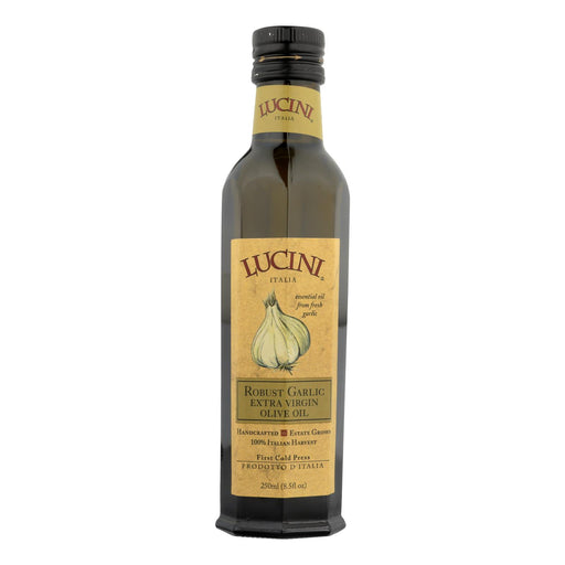 Lucini Italia Robust Garlic Extra Virgin Olive Oil (Pack of 6 - 8.5 Fl Oz.) - Cozy Farm 