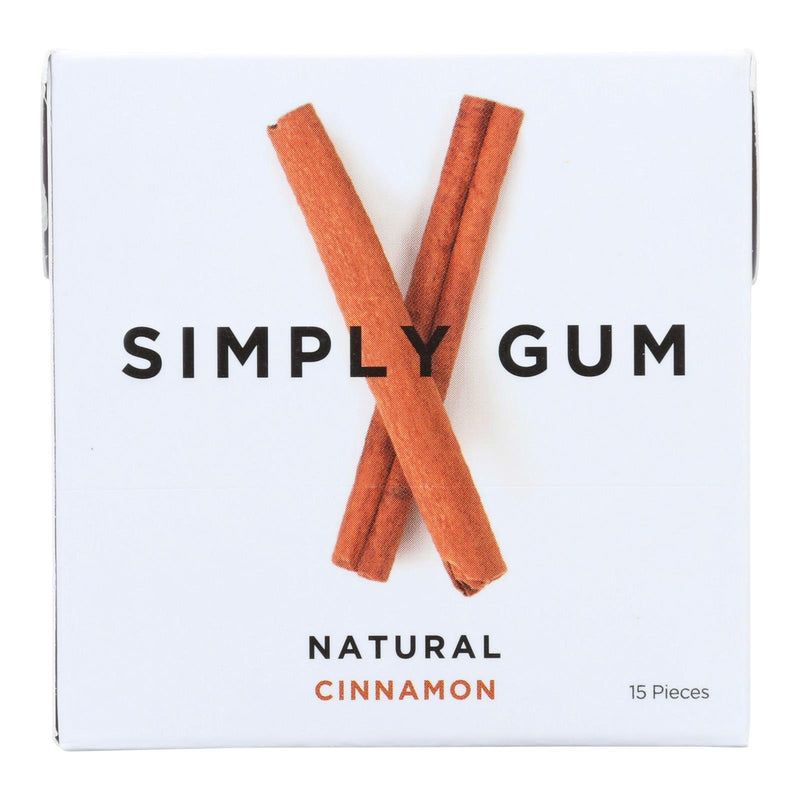 Simply Gum All Natural Gum - 15 Count Cinnamon - Case of 12 - Cozy Farm 