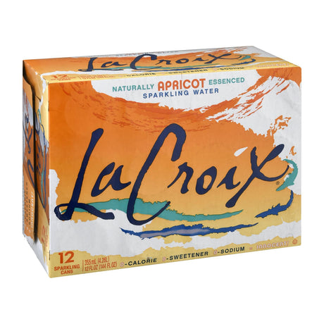 Lacroix Apricot Sparkling Water, 12 Fl Oz, Case of 2 - Cozy Farm 