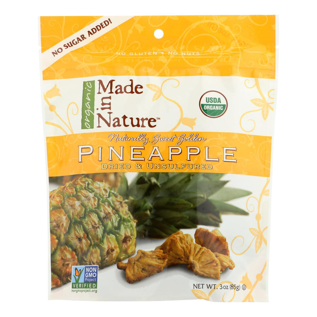 Made In Nature Organic Golden Pineapple Dried Fruit (Pack of 6 - 3 Oz.) - Cozy Farm 