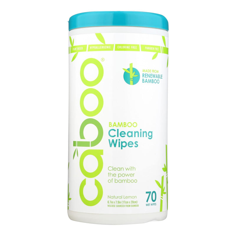 Caboo - Cleaning Wipes Lemon - Case Of 8 - 70 Ct - Cozy Farm 