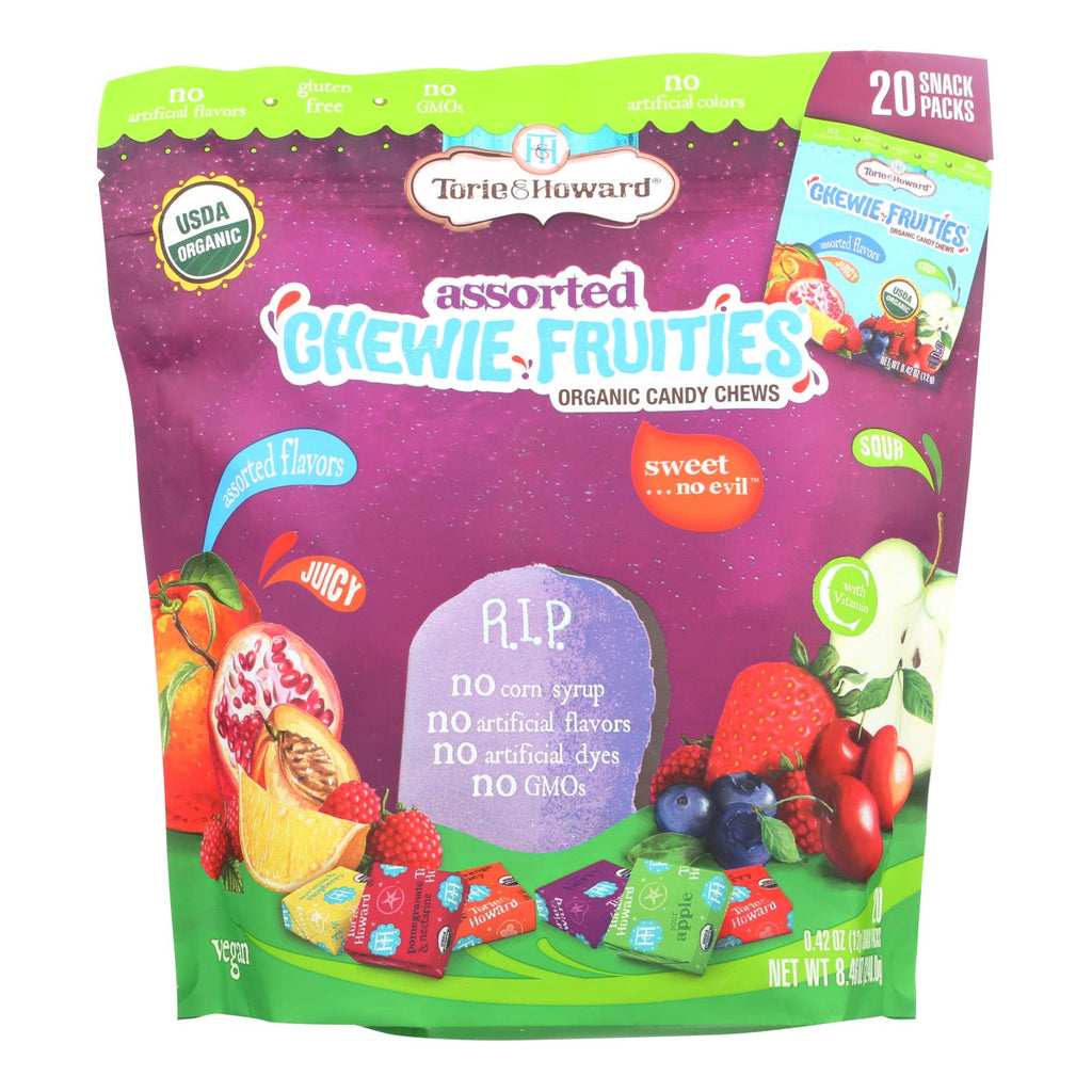Torie And Howard Organic Chewy Fruities Candy Chews (Pack of 12) - 8.46 Oz. - Cozy Farm 
