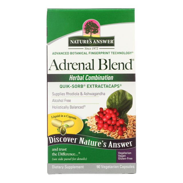 Nature's Answer Adrenal Stress Away, 90 Veggie Caps - Cozy Farm 