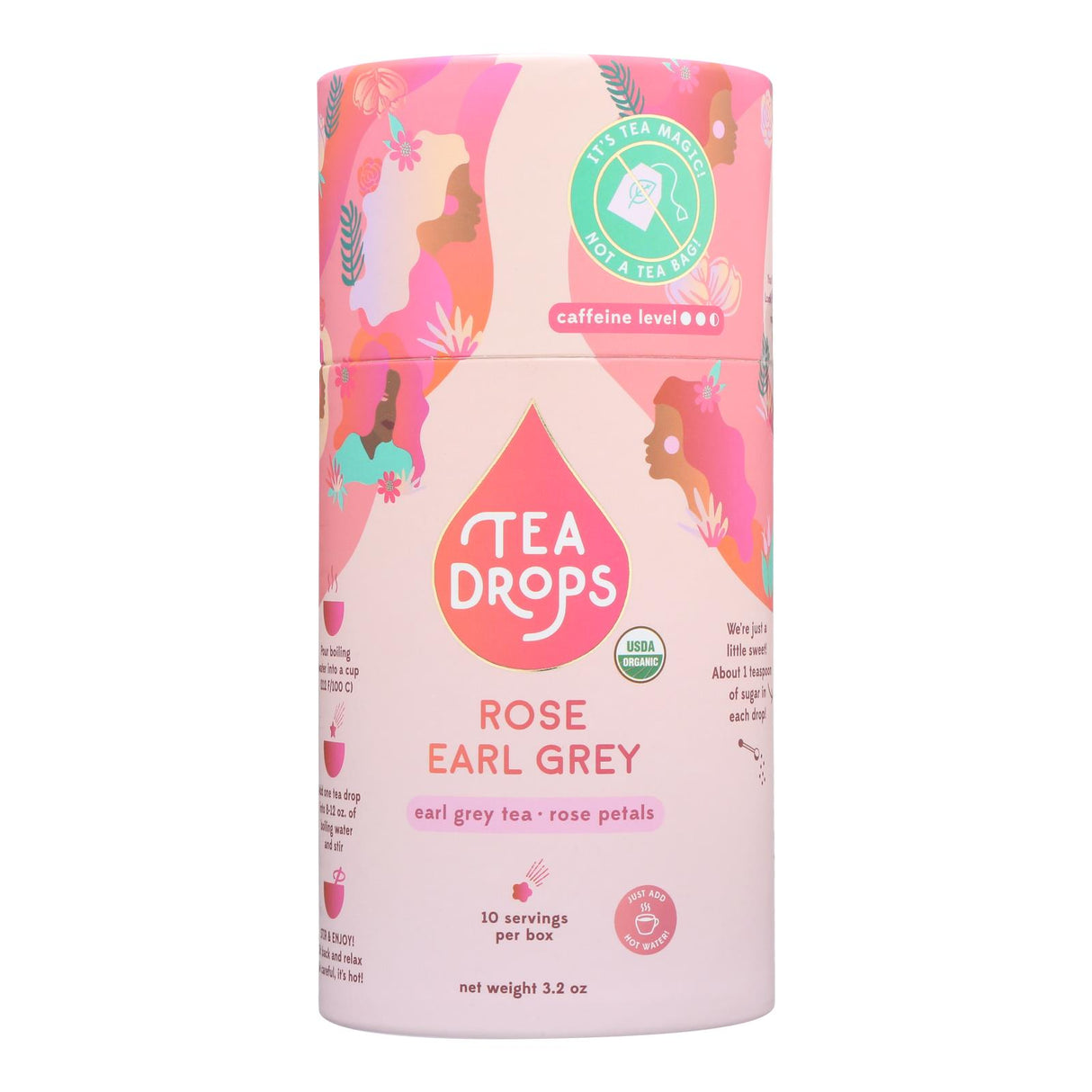 Tea Drops - Tea Rose Earl Grey (Pack of 6, 10 Ct.) - Cozy Farm 