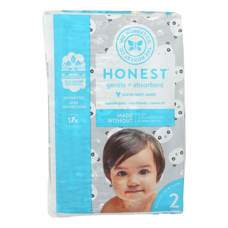 The Honest Company Diapers, Size 2, Pack of 32, Pandas - Cozy Farm 