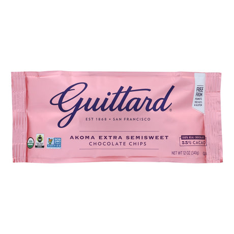 Guittard Chocolate Chips - Akoma Extra Semi Sweet - Case Of 12 - 12 Oz. - Cozy Farm 