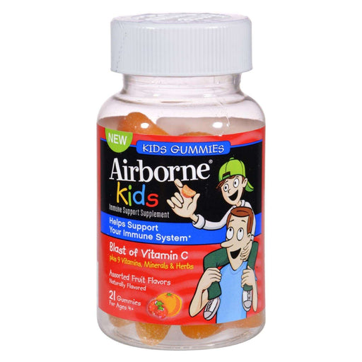 Airborne Immune Support Gummies for Kids, Vitamin C, Fruit Flavored (Pack of 21) - Cozy Farm 