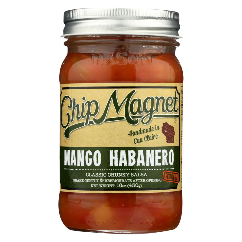 Mango Habanero Chip Magnet Salsa Sauce (Pack of 6 - 16 Oz.) - Cozy Farm 