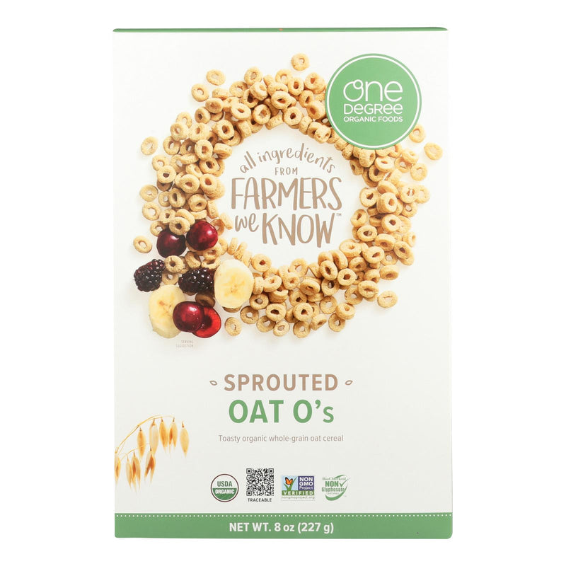 One Degree Organic Foods Sprouted Oat O's (Pack of 6) - Veganic - 8 Oz. - Cozy Farm 