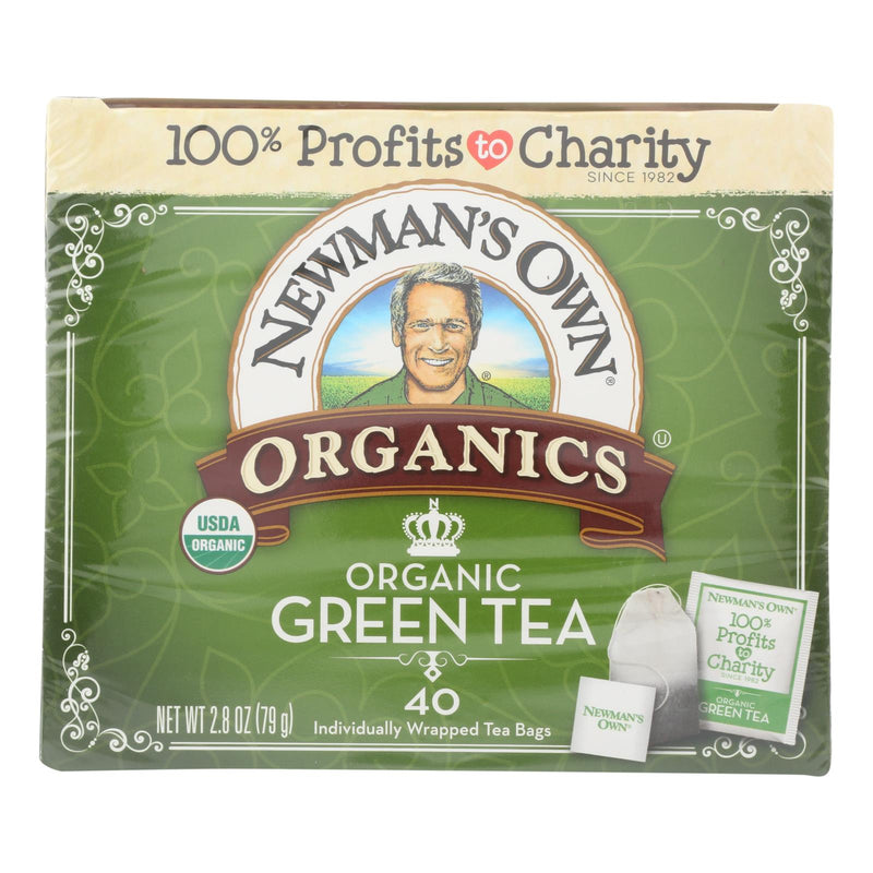Newman's Own Organics Organic Green Tea, 40 Bags per Box (Case of 6) - Cozy Farm 
