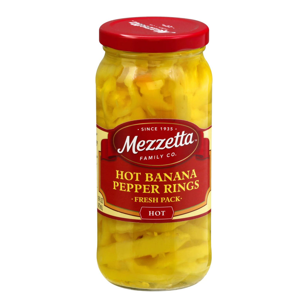 Mezzetta Deli Sliced Hot Pepper Rings - Case Of 6 - 16 Oz. - Cozy Farm 
