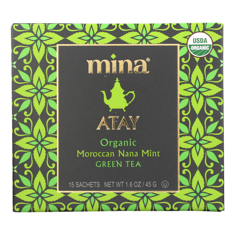 Mina Green Tea Moroccan Mint (Pack of 6 - 15 Ct.) - Cozy Farm 