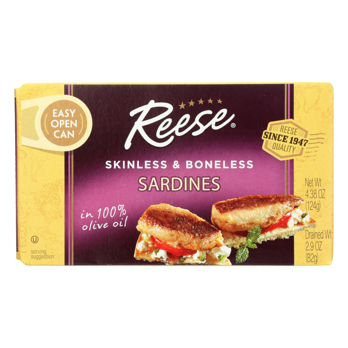 Reese Skinless, Boneless Sardines in Olive Oil (Pack of 10) - Cozy Farm 