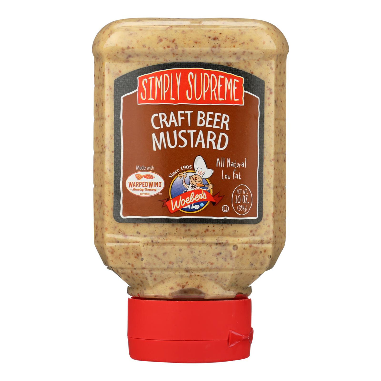 Woeber's Simply Supreme Craft Beer Mustard - Case Of 6 - 10 Oz. - Cozy Farm 