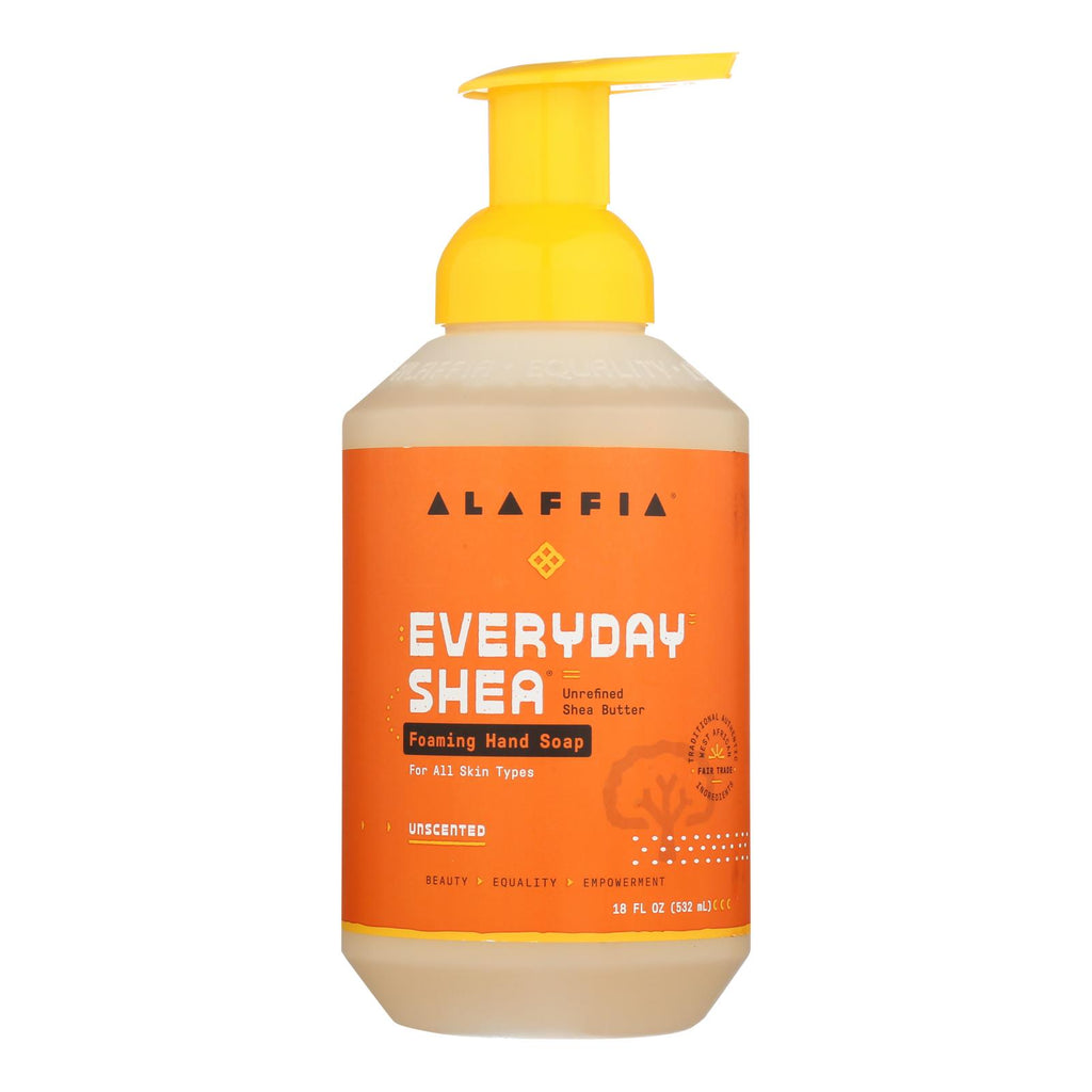 Alaffia Unscented Shea Butter & Neem Foaming Hand Soap (18 Fl. Oz.) - Cozy Farm 