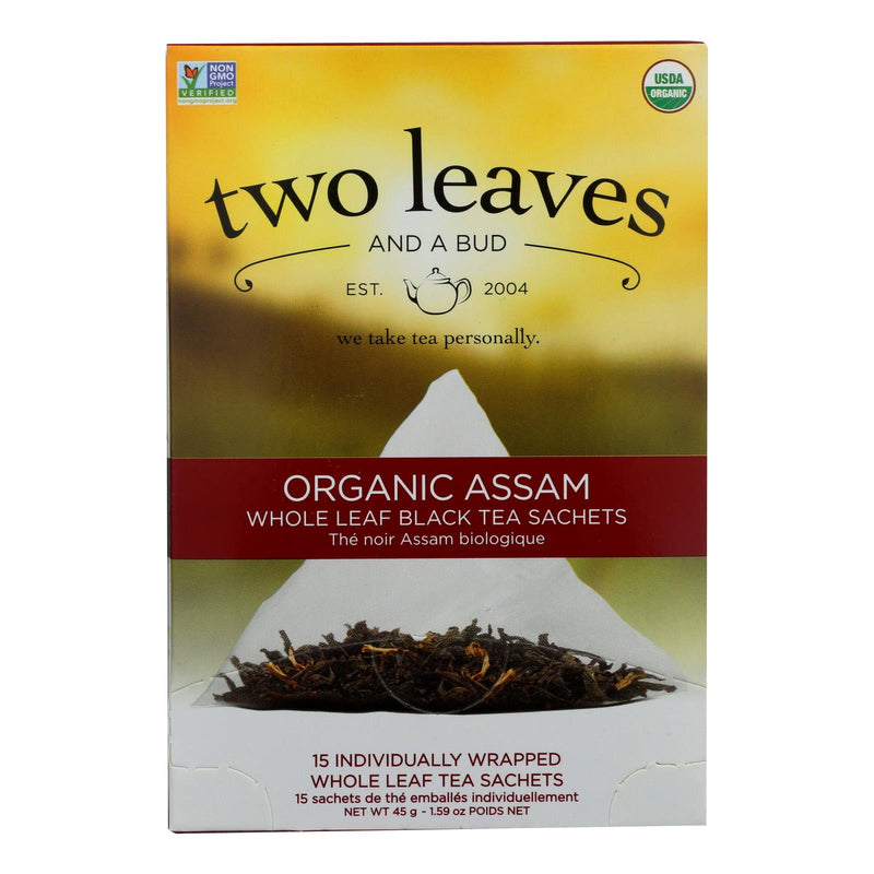 Two Leaves and a Bud Organic Assam Black Tea - 15 Bags - Case of 6 - Cozy Farm 