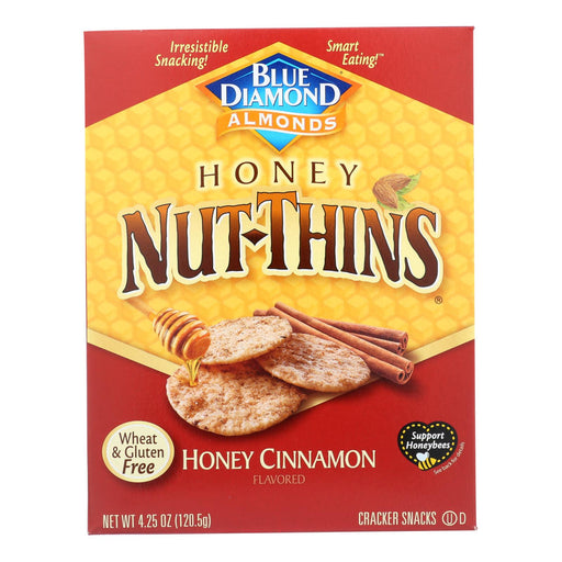 Blue Diamond Nut Thin Crackers with Honey Cinnamon (Pack of 12 - 4.25 Oz.) - Cozy Farm 
