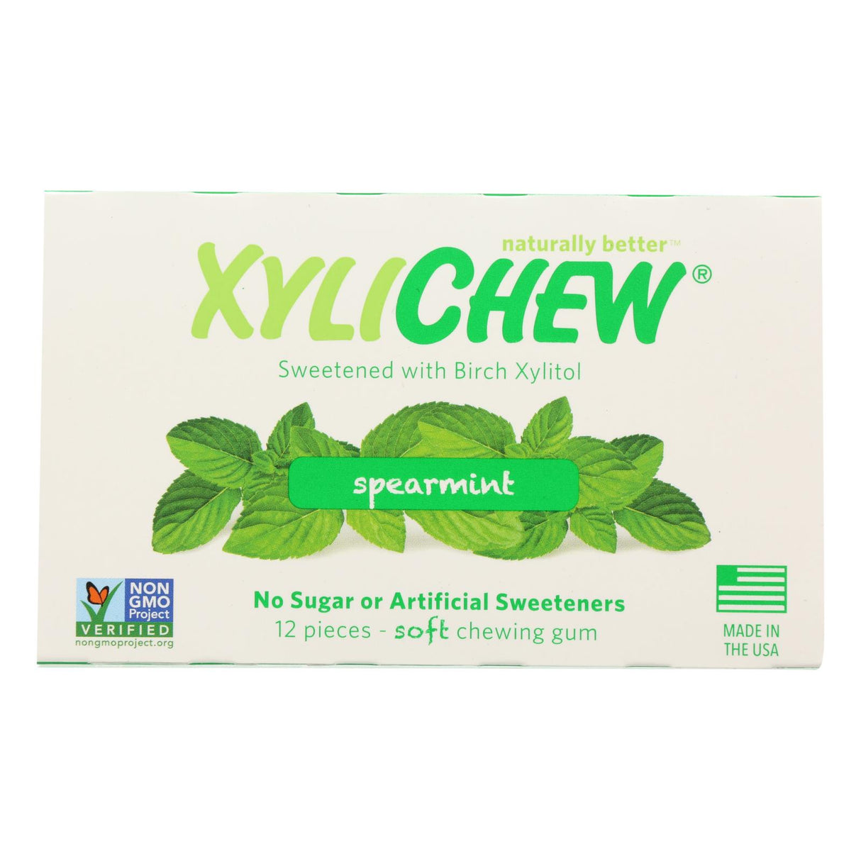 Xylichew Spearmint Sugar Free Gum (Pack of 12 - 1 Case) - Cozy Farm 
