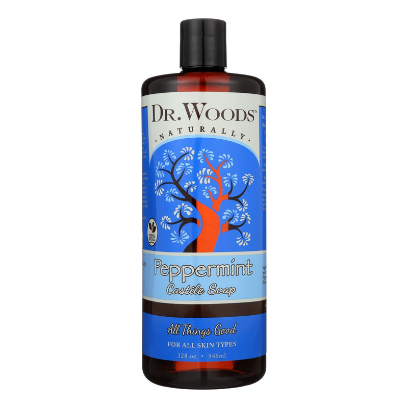 Dr. Woods Peppermint Pure Castile Soap (32 Oz) - Cozy Farm 