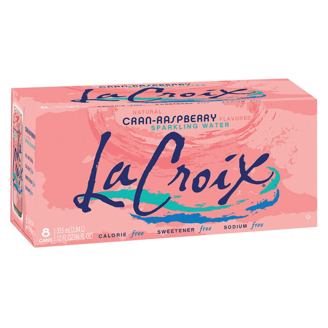 Lacroix Sparkling Water, Cran-Raspberry, 12 Fl Oz, Pack of 3 - Cozy Farm 