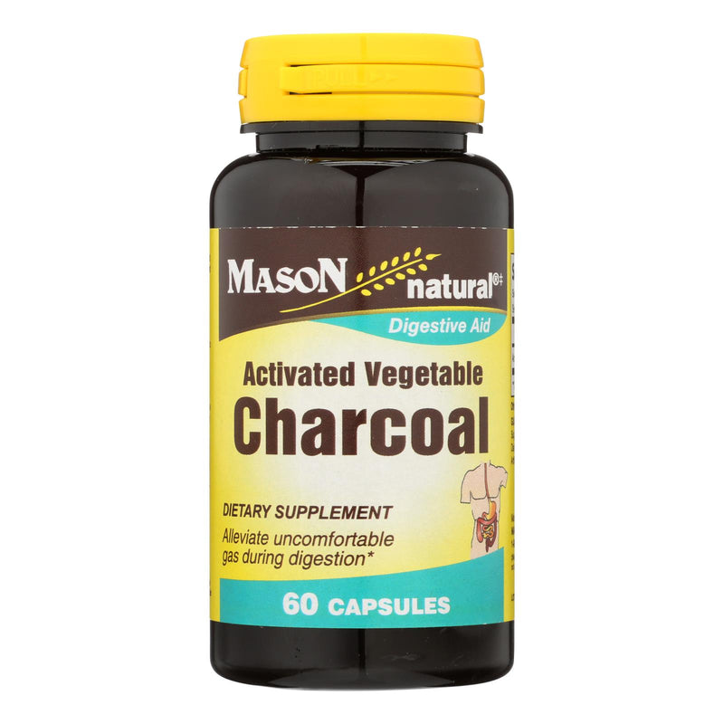 Mason Natural Activated Vegetable Charcoal Dietary Supplement (Pack of 1 - 60 Caps) - Cozy Farm 