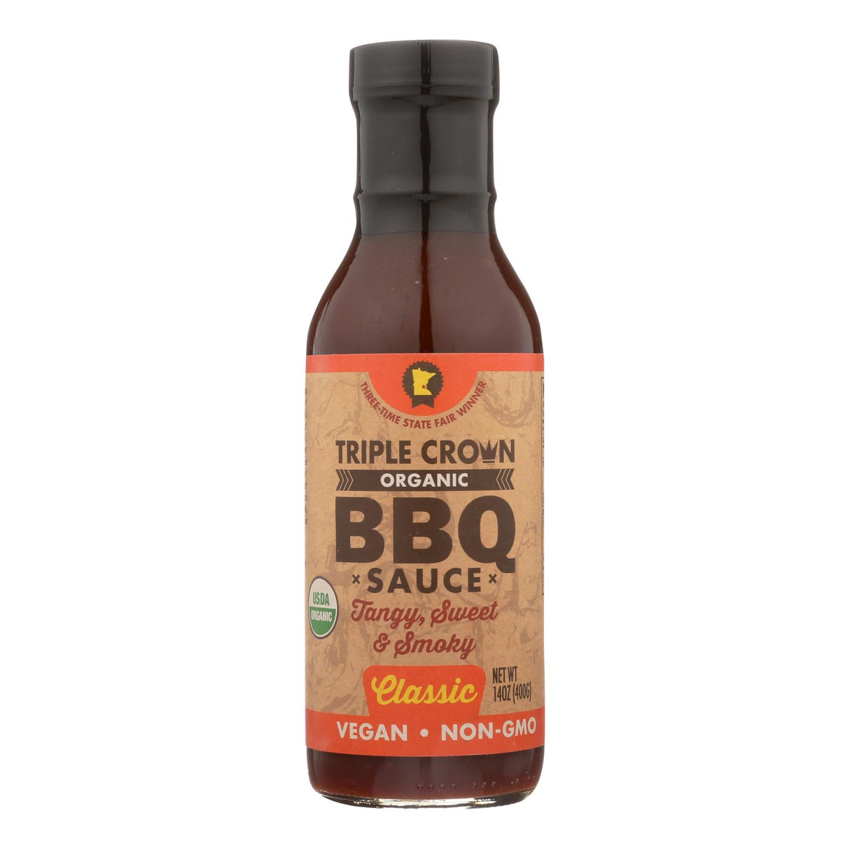 Triple Crown Bbq Bbq Sauce - Organic - Classic - Case Of 6 - 14 Fl Oz - Cozy Farm 