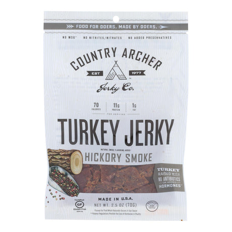 Country Archer 2.5oz Turkey Jerky Hickory Smoked (12 Pack) - Cozy Farm 