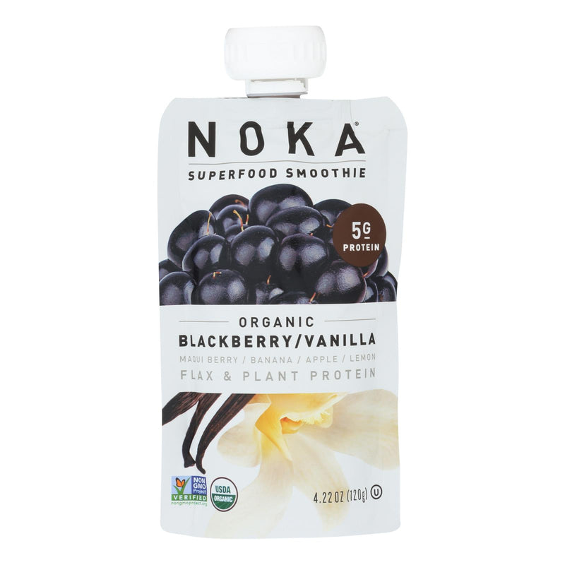 Noka Organic Blackberry-Vanilla Superfood Smoothie (Pack of 6 - 4.22 Oz.) - Cozy Farm 