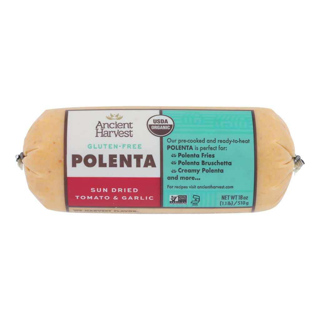 Organic Polenta with Sun-Dried Tomato and Garlic (Pack of 12 - 18 Oz.) - Cozy Farm 