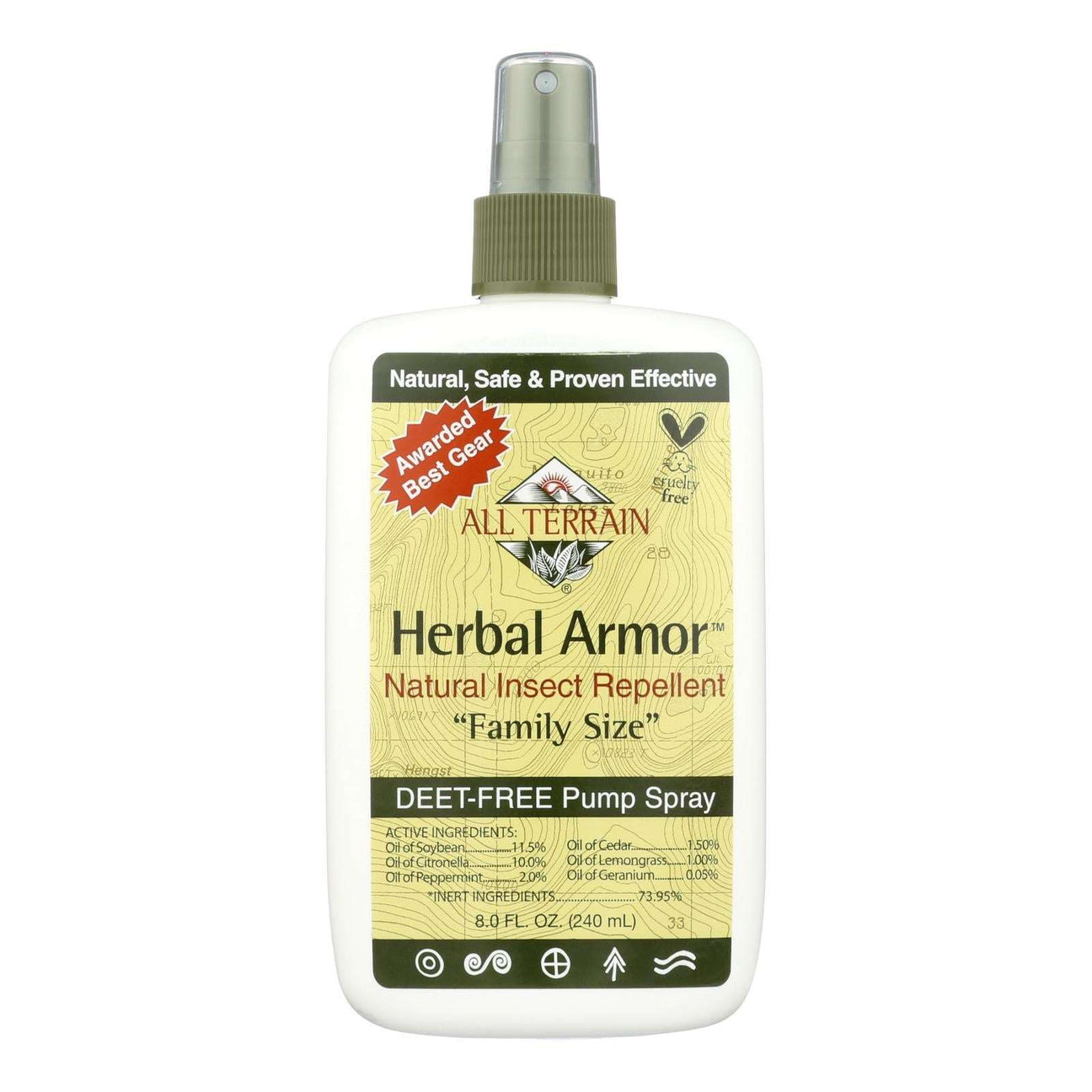All Terrain Herbal Armor Natural Insect Repellent, 8 Fl Oz Family Size - Cozy Farm 
