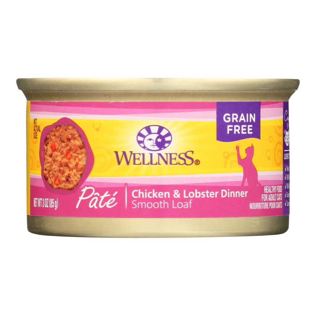 Wellness Pet Products Cat Food - Chicken and Lobster (Pack of 24) - 3 Oz. - Cozy Farm 