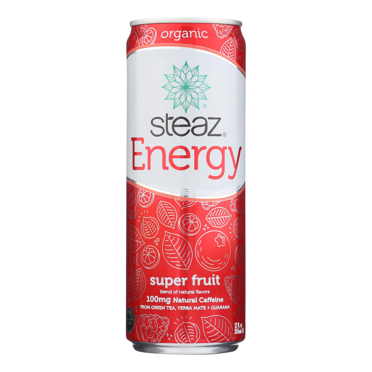 Steaz Super Fruit Energy Drink (Pack of 12 - 12 Oz.) - Cozy Farm 