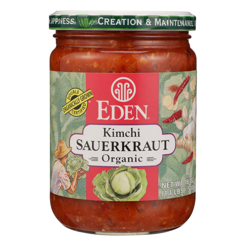 Eden Organic Kimchi Sauerkraut, 18 Oz. (Pack of 12) - Cozy Farm 