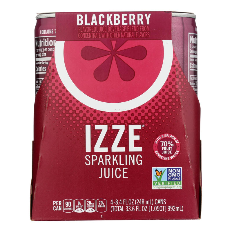 Izze Sparkling Blackberry (Pack of 6 - 4/8.4 Fl Oz.) - Cozy Farm 