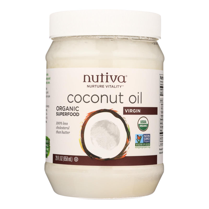 Nutiva Organic Virgin Coconut Oil (Pack of 1 - 29 Oz.) - Cozy Farm 