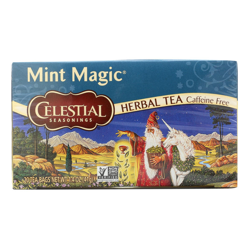 Celestial Seasonings Herbal Tea Caffeine-Free Mint Magik - 20 Tea Bags (Pack of 6) - Cozy Farm 