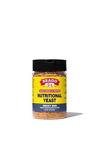 Bragg Smoky BBQ Nutritional Yeast Seasoning, 3 oz (Case of 6) - Vegan Cheesy Flavor