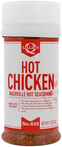 Lillie's Q - Nashville Hot Chicken Seasoning, 5.7 oz (Pack of 6) - Authentic Flavor Blend