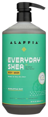 Alaffia Body Wash - Eucalyptus Mint, 32 fl oz - Refreshing Natural Cleanser