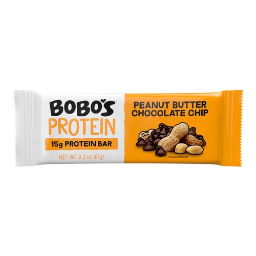 Bobo's Oat Bars - Protein Bar, Peanut Butter Chocolate Chip, 2.2 oz (Pack of 12) - Gluten-Free Snack