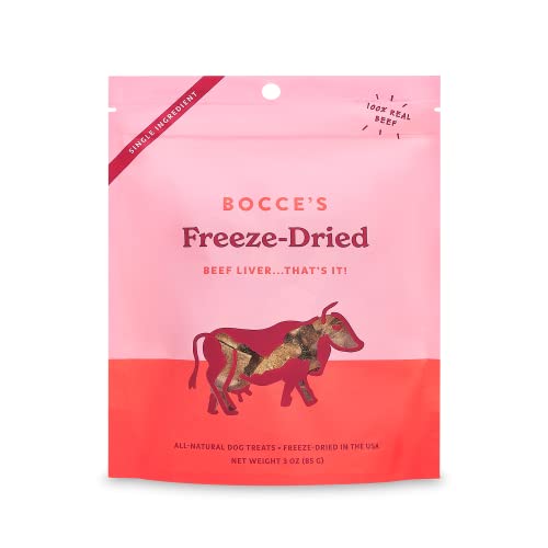 Bocce's Bakery - Freeze-Dried Beef Liver Dog Treats, 3 oz (12 Pack) - USA Made