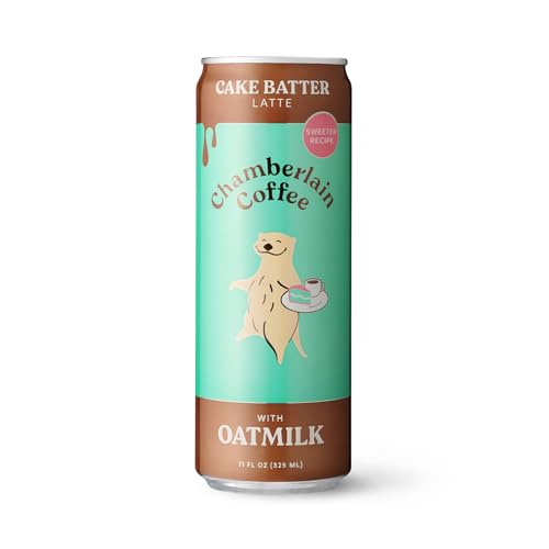 Chamberlain Coffee - Coffee Latte Oat Milk Cake Batter, 11 fl oz (Pack of 12) - Dairy-Free Creamer