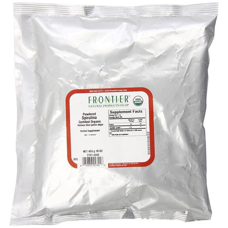 Frontier Herb Premium Organic Spirulina - 1 Lb - Cozy Farm 