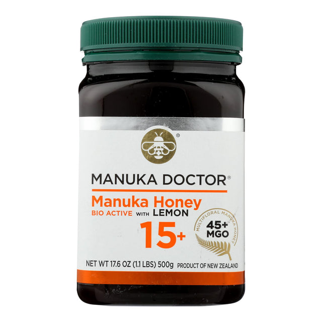 Manuka Doctor 15+bio Active Manuka Honey With Lemon  - Case Of 6 - 1.1 Lb - Cozy Farm 