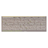 List of ingredients on a product label with a white background