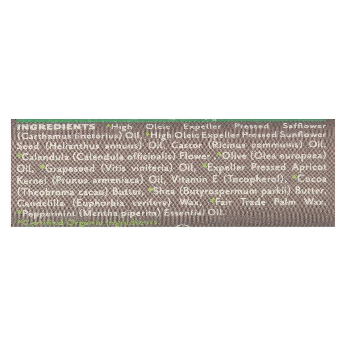 List of ingredients on a product label with a white background