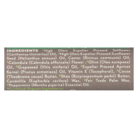 List of ingredients on a product label with a white background